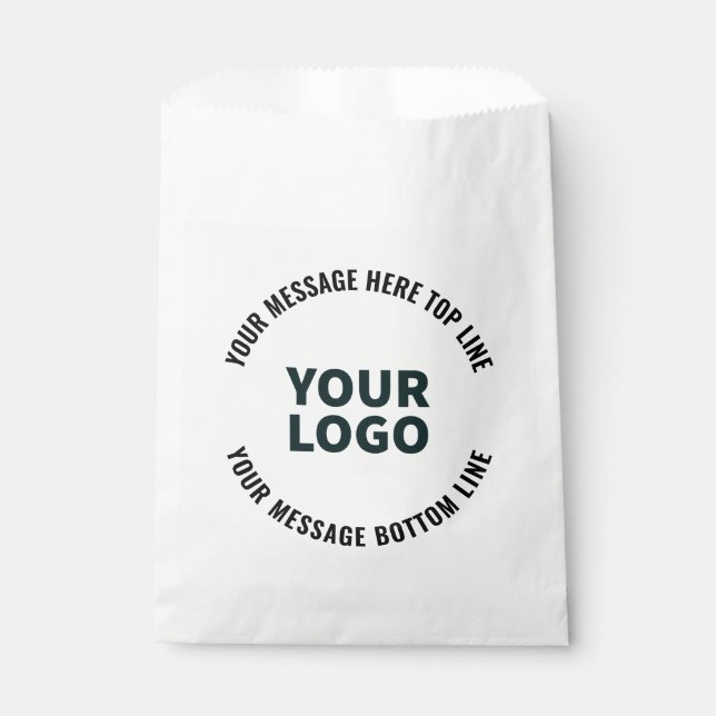 Your Logo Design or Image | Bold Editable Text Favour Bags (Front)