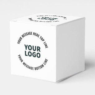Your Logo Design or Image Bold Editable Text Favour Box