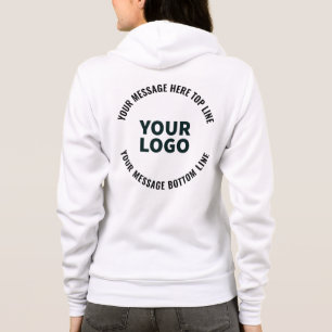 Your Logo Design or Image   Bold Editable Text Hoodie