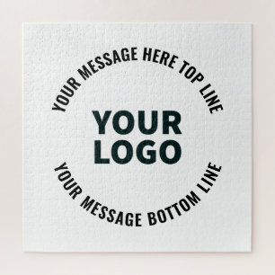 Your Logo Design or Image   Bold Editable Text Jigsaw Puzzle