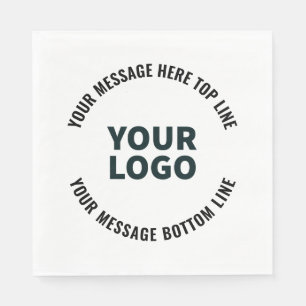 Your Logo Design or Image   Bold Editable Text Napkin