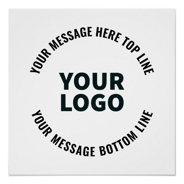 Your Logo Design or Image | Bold Editable Text Poster (Front)