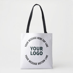 Your Logo Design or Image   Bold Editable Text Tote Bag