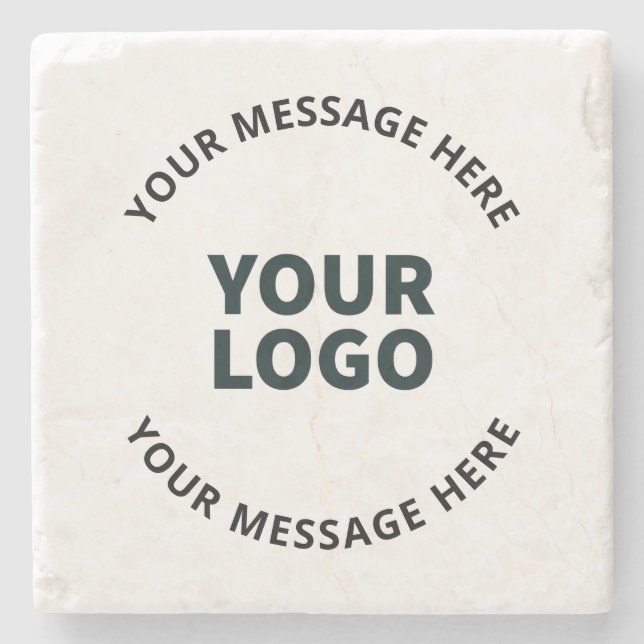 Your Logo, Design, Photo, Artwork or other Image Stone Coaster (Front)