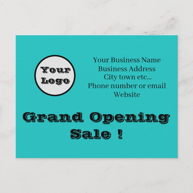 Your Logo Direct Mail Grand Opening Sale Ad Postcard (Front)