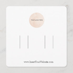 Your Logo Double Bow Hair Clip Display Card