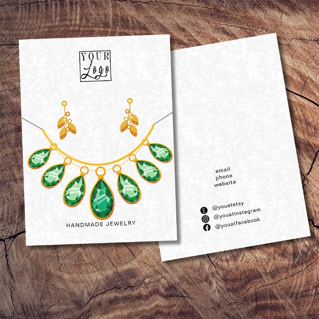 Your Logo Earring and Necklace Display Holder Business Card (Creator Uploaded)