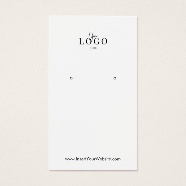 Your Logo Earring Display Card (Front)