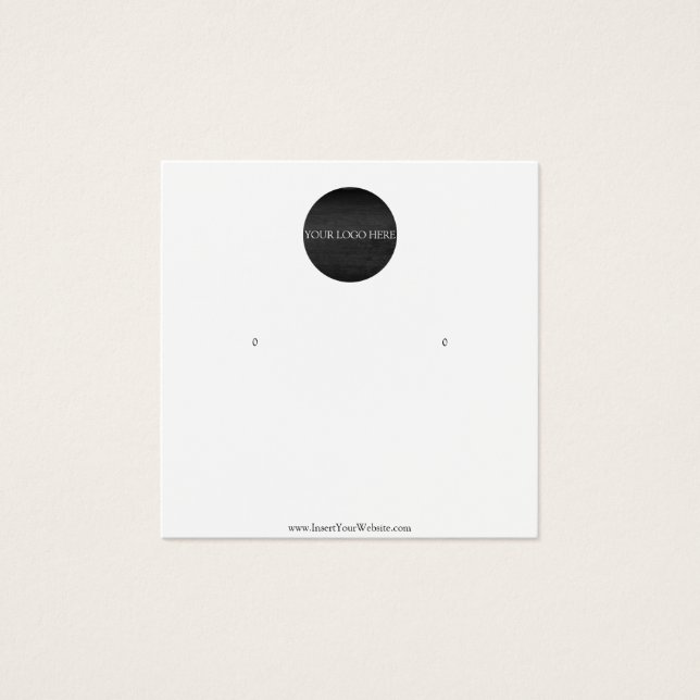 Your Logo Earring Display Card (Front)