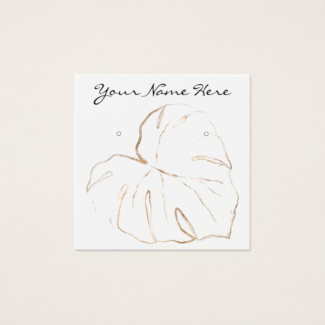 Your Logo Earring Display Card (Front)
