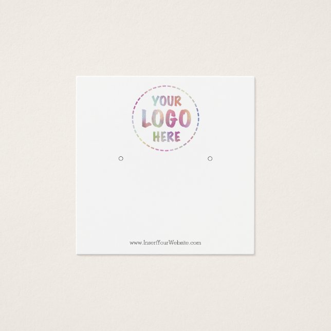 Your Logo Earring Display Card (Front)