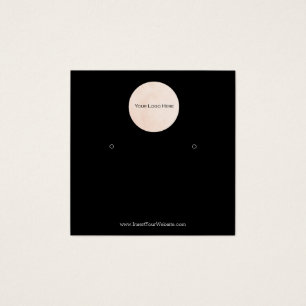 Your Logo Earring Display Card Black