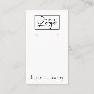Your Logo Earring Display Social Media QR Code Bus Business Card