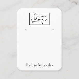 Your Logo Earring Display Social Media QR Code Business Card