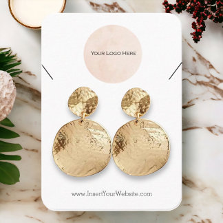 Your Logo Earring & Necklace Combo Display Card