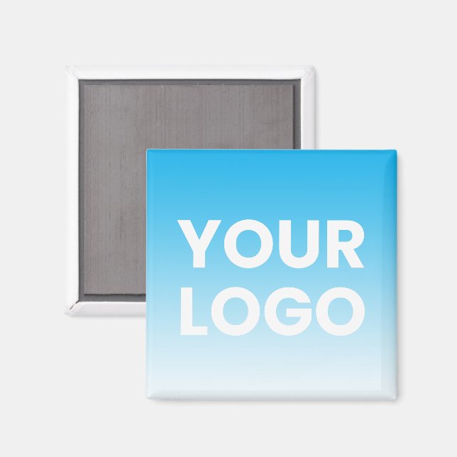 Your Logo & Editable Background Colour Gradient  Magnet (Front/Back)
