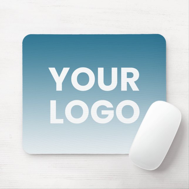 Your Logo & Editable Background Colour Gradient  Mouse Mat (With Mouse)