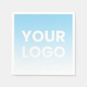 Your Logo & Editable Background Colour Gradient  Napkin