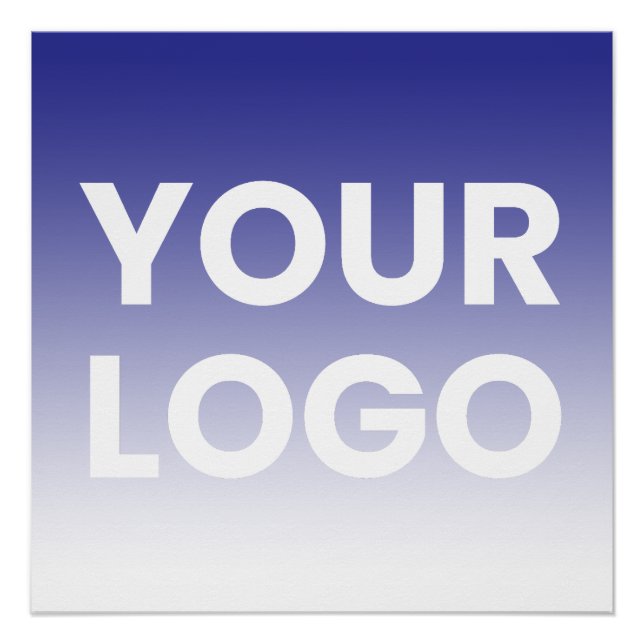 Your Logo & Editable Background Colour Gradient  Poster (Front)