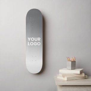 Your Logo & Editable Background Colour Gradient  Skateboard