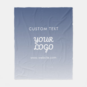 Your Logo Editable Gradient Colour Fleece Blanket