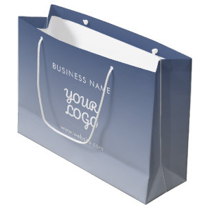 Your Logo Editable Gradient Colour Large Gift Bag