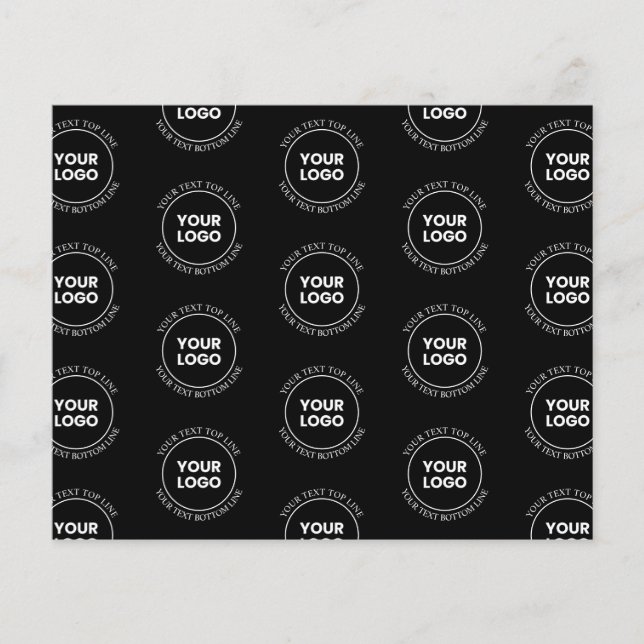 Your Logo & Editable Text | Repeating Pattern  (Front)
