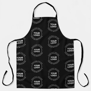Your Logo & Editable Text Repeating Pattern Apron