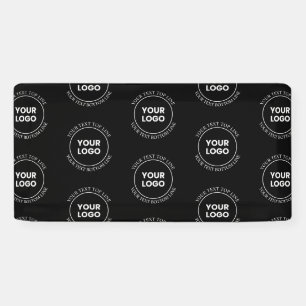 Your Logo & Editable Text   Repeating Pattern  Banner