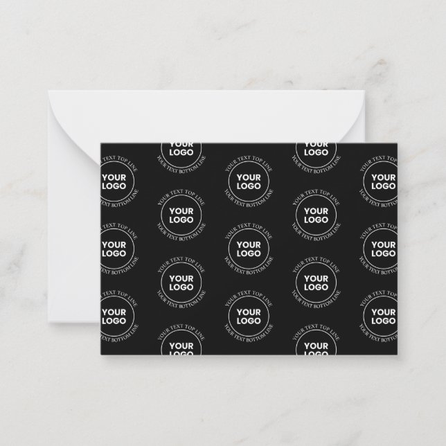 Your Logo & Editable Text | Repeating Pattern  Card (Front)