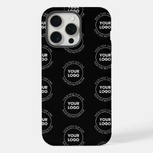 Your Logo & Editable Text Repeating Pattern iPhone 15 Pro Max Case