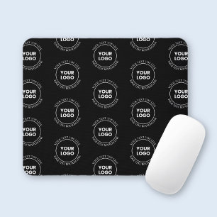 Your Logo & Editable Text   Repeating Pattern  Mouse Mat