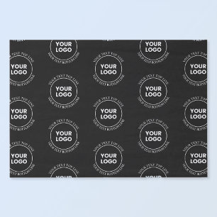 Your Logo & Editable Text   Repeating Pattern  Tissue Paper