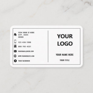 Your Logo Elegant Design Promotional Personalised Business Card