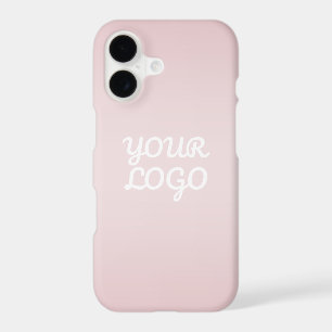 Your Logo & Elegant Modern Blush Pink Ombre