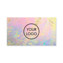 your logo elegant opal business card