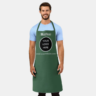 Your Logo Emerald Green Website Yellow Business Apron