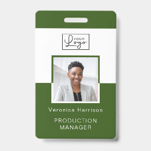Your Logo Employee Photo ID Badge 
