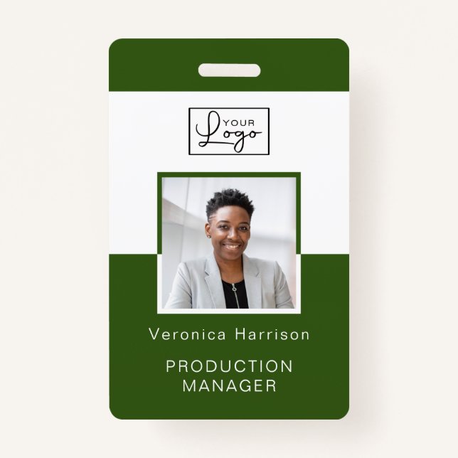 Your Logo Employee Photo ID Badge  (Front)