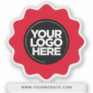 Your Logo Eyecatching Red Border Clear Cut Out
