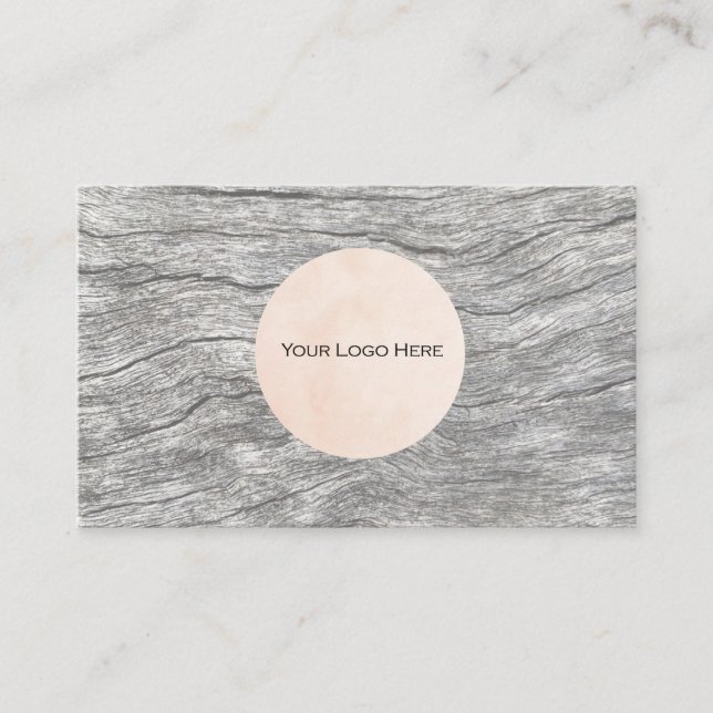 Your Logo Faded Timber Custom Business card (Front)