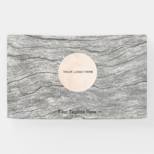 Your Logo Faded Timber Customizable Banner