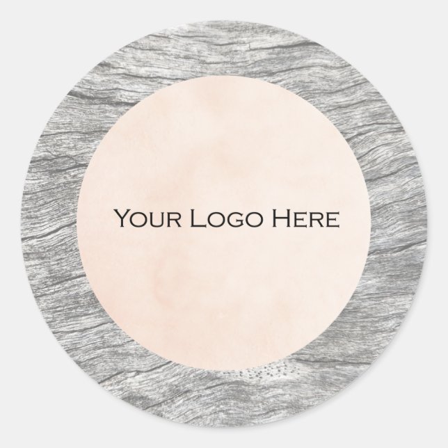 Your Logo Faded Timber Designer Sticker (Front)