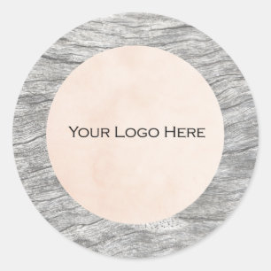 Your Logo Faded Timber Designer Sticker