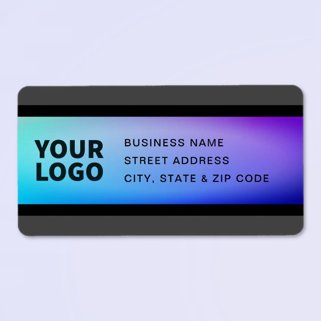 Your Logo | Fading Turquoise & Purple Label (Creator Uploaded)