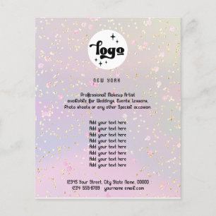 your logo faux glitter flyer