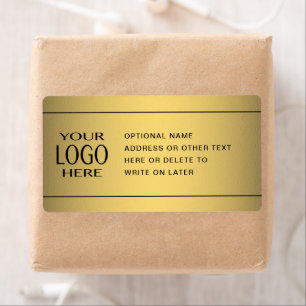 YOUR LOGO   Faux Gold & Optional Text