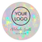 your logo faux iridescent opal 