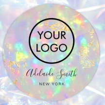 your logo faux iridescent opal
