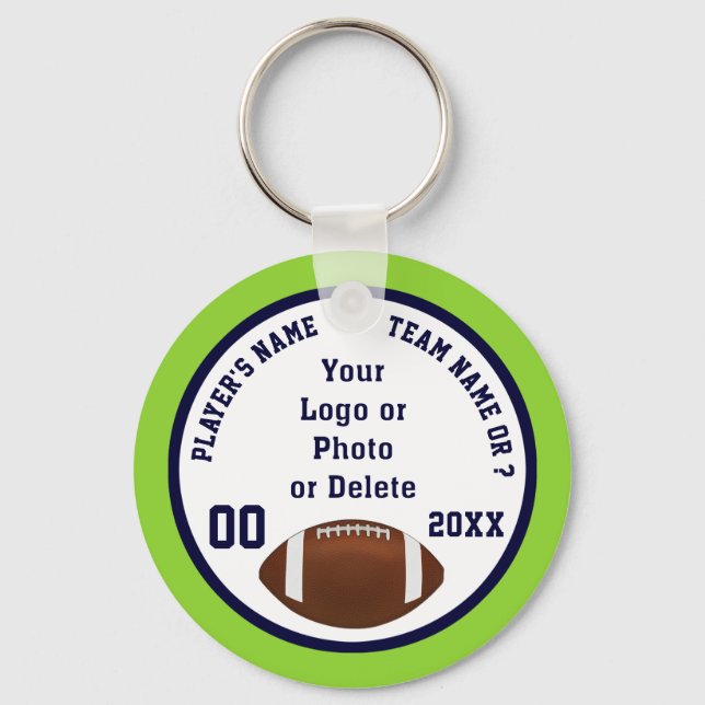 Your LOGO, Football Party Favours, Football  Key Ring (Front)